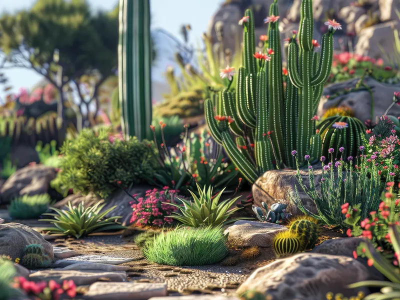 Drought tolerant Marin County garden with native plantings and gravel pathway