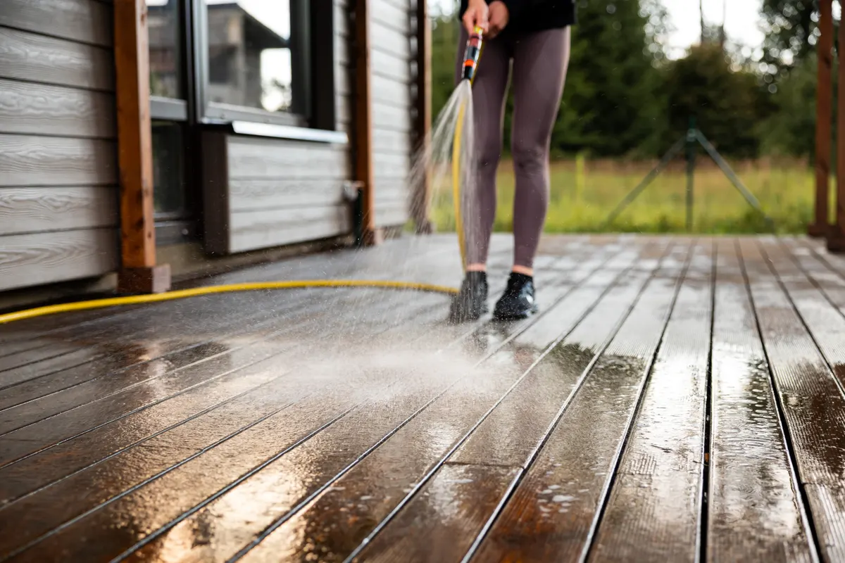 Power Washing work in progress in Novato and Marin County