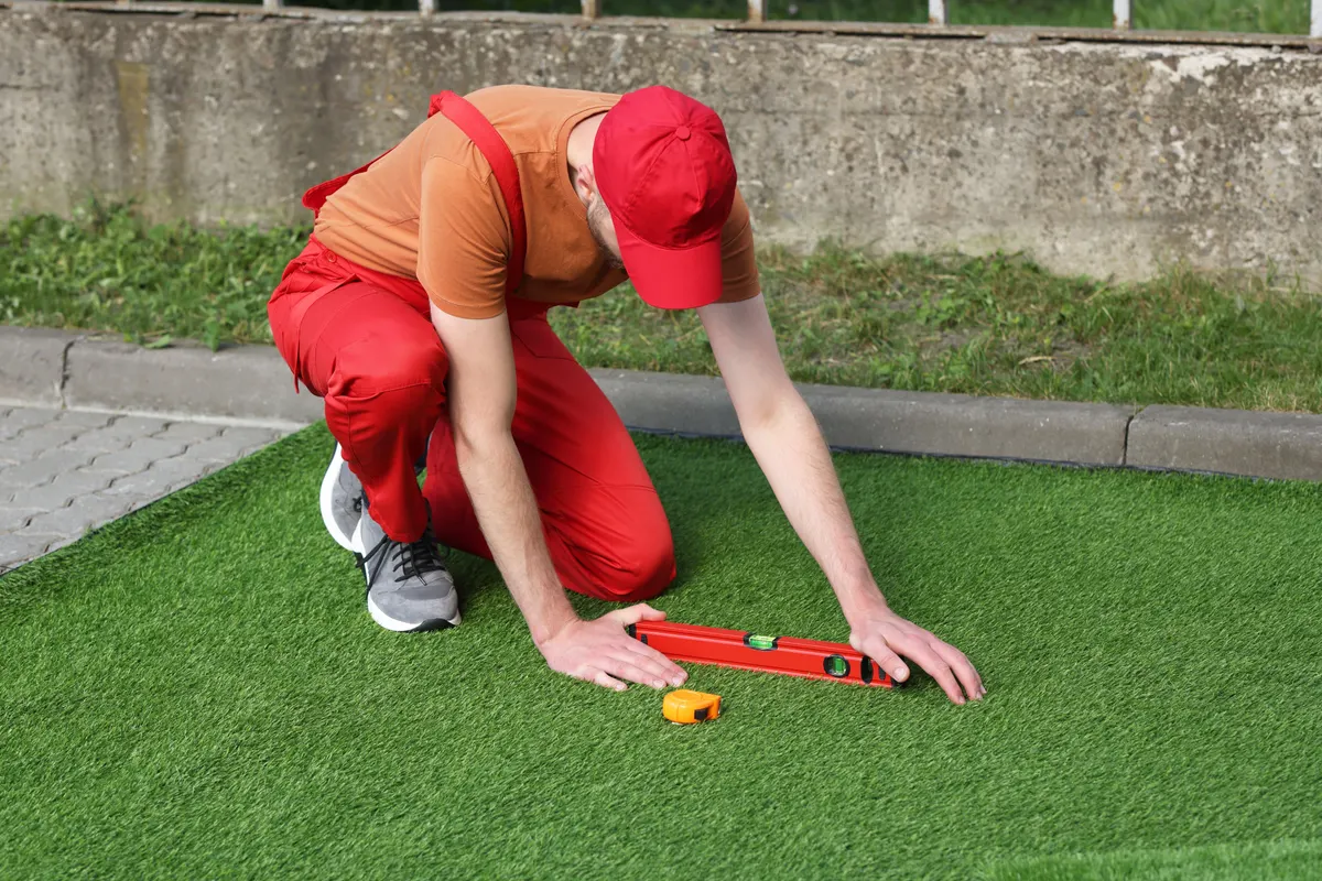 Synthetic Turf work in progress in Novato and Marin County